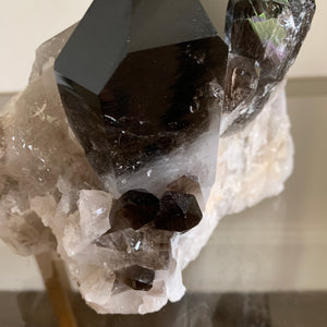 Cristaux de quartz fumé 16 cm