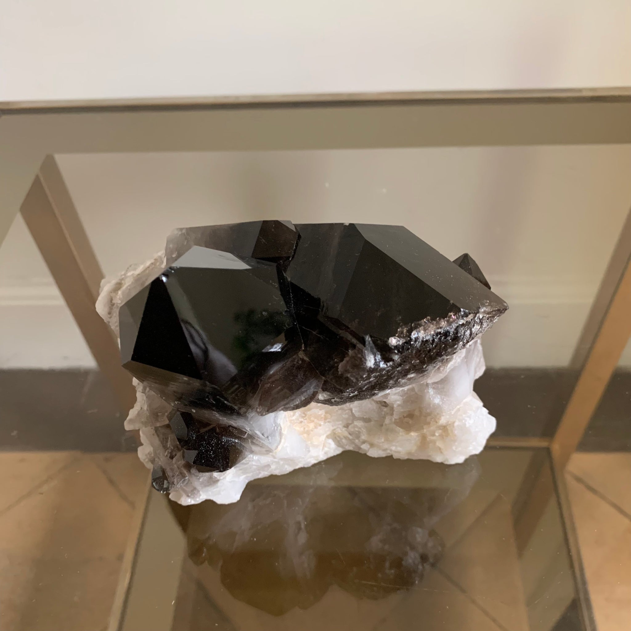 Cristaux de quartz fumé 16 cm