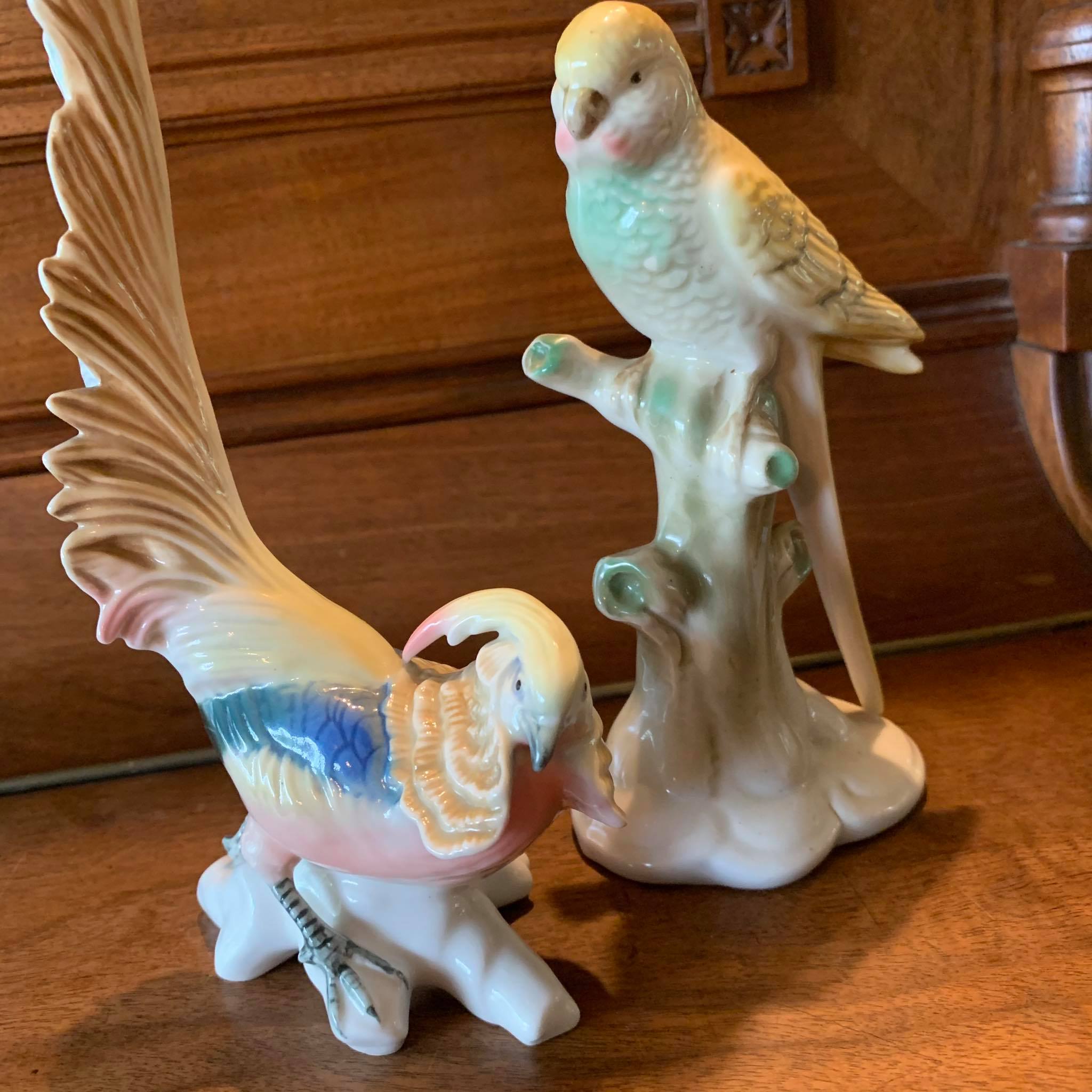 Deux oiseaux en porcelaine