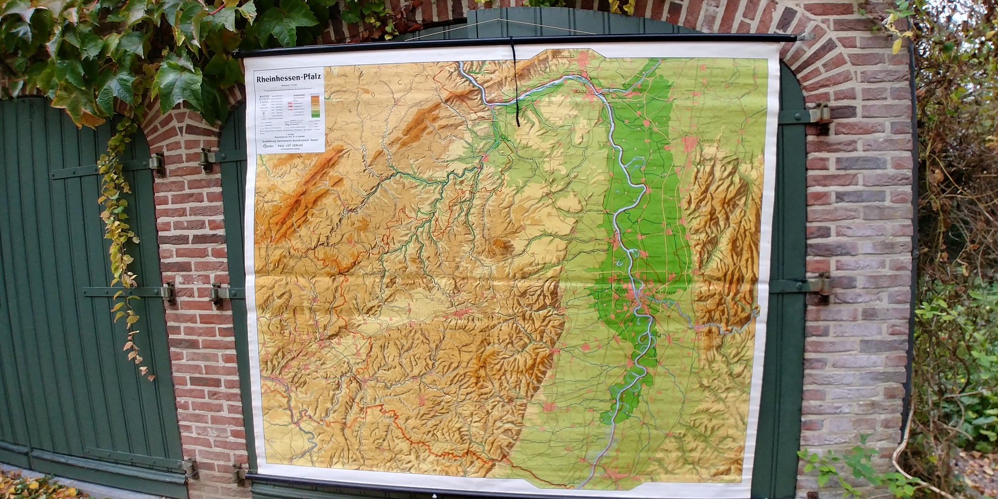 Carte géographique du district de Hesse rhénane et Palatinat - Modus Vivendi Antiques