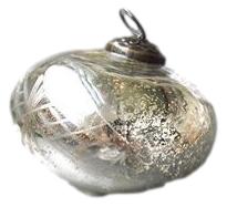 Boule de Noël argent antique - Modus Vivendi Antiques